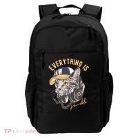 Funny Everything Is Pawsible Hiphop Cat Backpack thumb 0