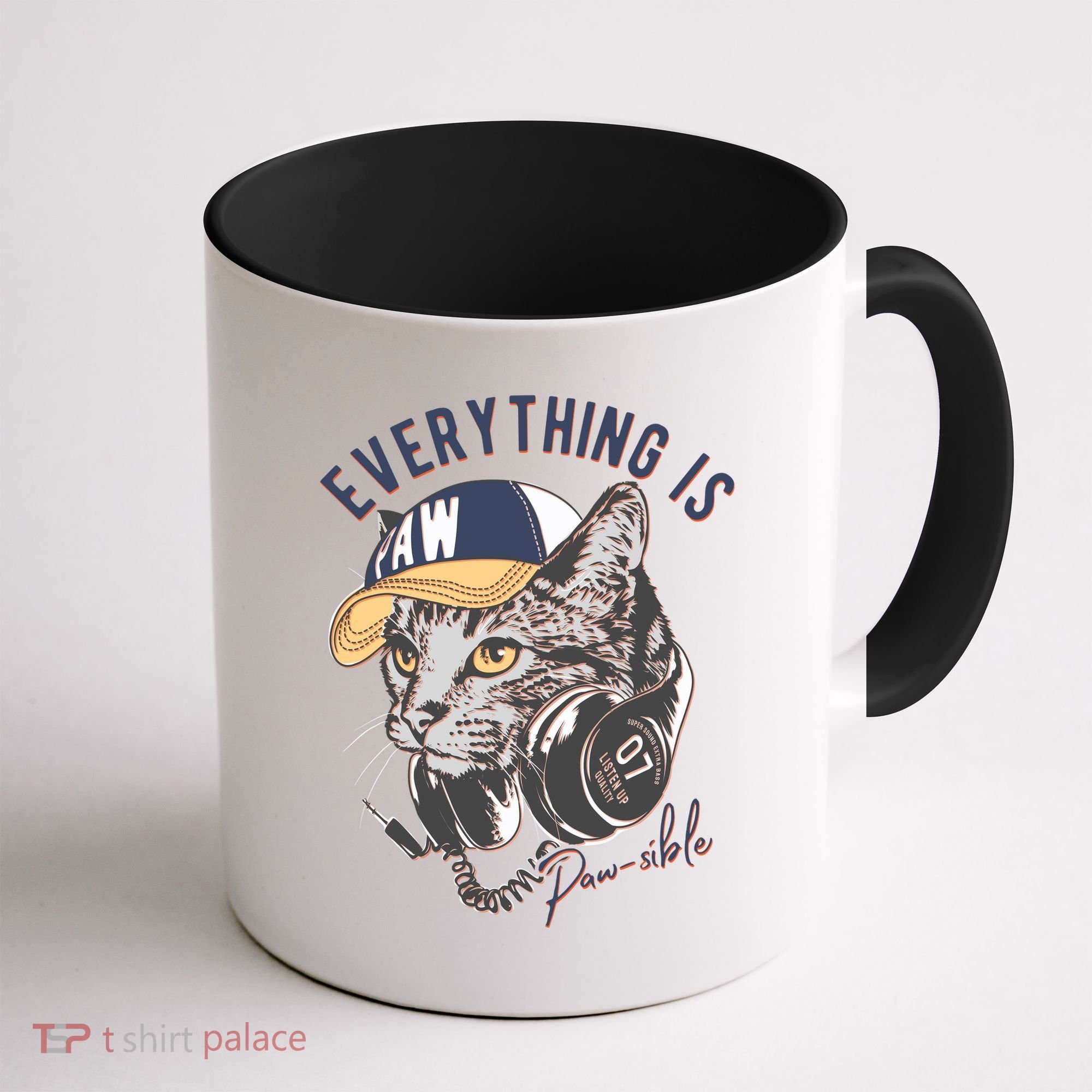 Funny Everything Is Pawsible Hiphop Cat Coffee Mug