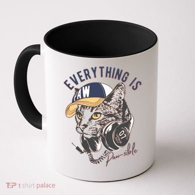 Funny Everything Is Pawsible Hiphop Cat Coffee Mug