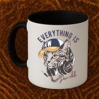 Funny Everything Is Pawsible Hiphop Cat Coffee Mug thumb 2