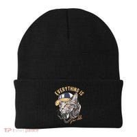 Funny Everything Is Pawsible Hiphop Cat Beanie thumb 0