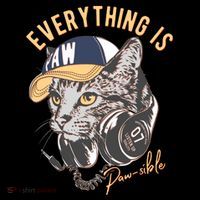 Funny Everything Is Pawsible Hiphop Cat Mousepad thumb 1