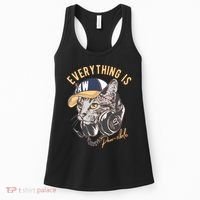Funny Everything Is Pawsible Hiphop Cat Women's Tank Top thumb 0