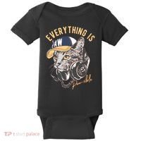 Funny Everything Is Pawsible Hiphop Cat Baby Bodysuit thumb 0