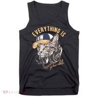 Funny Everything Is Pawsible Hiphop Cat Tank Top thumb 0