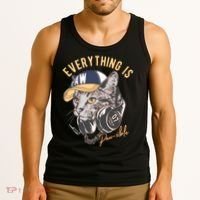 Funny Everything Is Pawsible Hiphop Cat Tank Top thumb 3