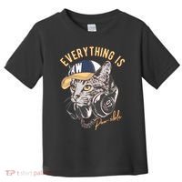 Funny Everything Is Pawsible Hiphop Cat Toddler T-Shirt thumb 0