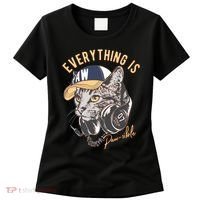 Funny Everything Is Pawsible Hiphop Cat Women's T-Shirt thumb 0