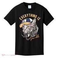 Funny Everything Is Pawsible Hiphop Cat Kids T-Shirt thumb 0