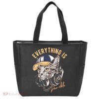 Funny Everything Is Pawsible Hiphop Cat Tote Bag thumb 0