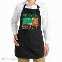 Feckin Eejit Ireland Irish Slang flag St Patricks Day Apron thumb 2