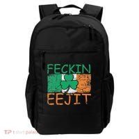 Feckin Eejit Ireland Irish Slang flag St Patricks Day Backpack thumb 0