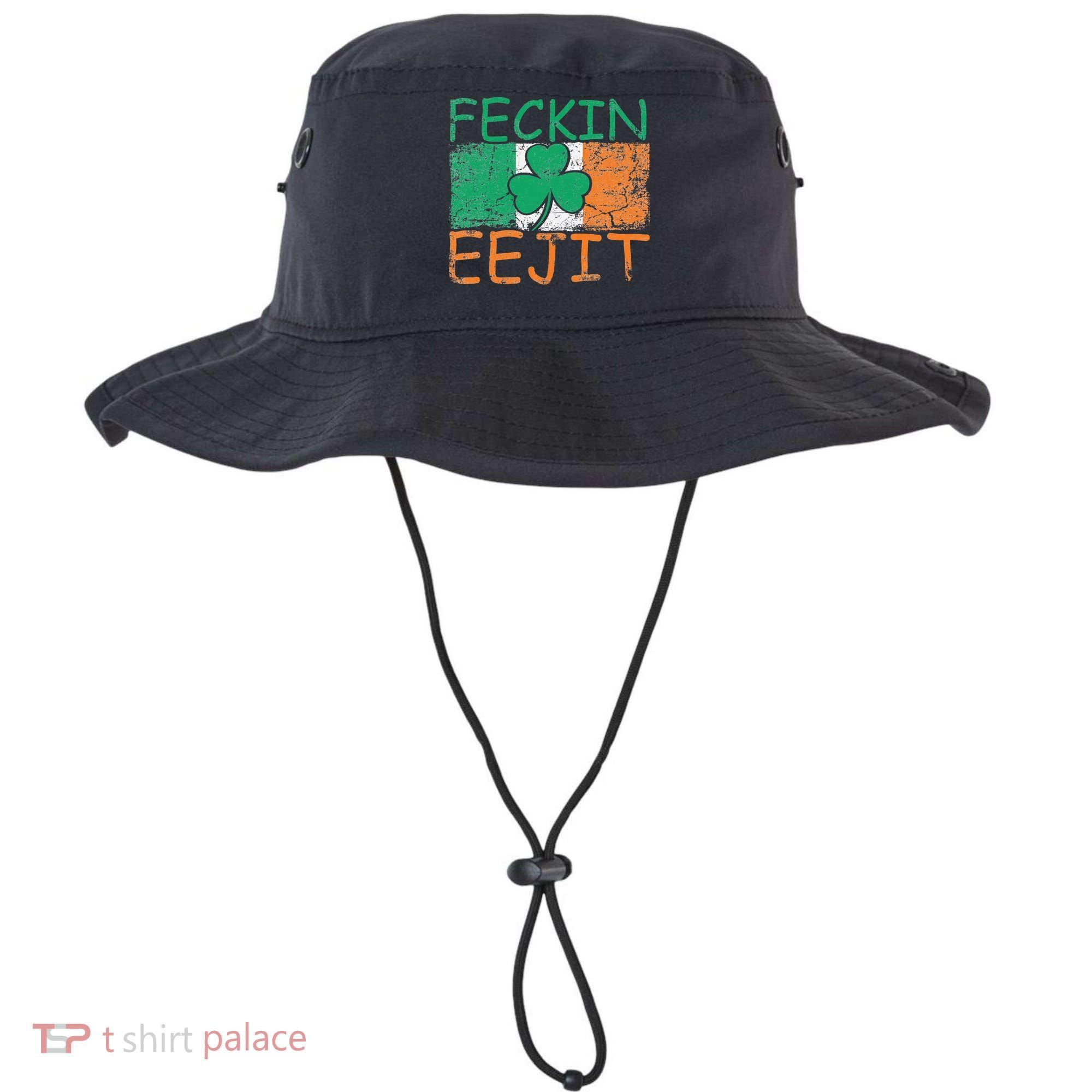 Feckin Eejit Ireland Irish Slang flag St Patricks Day Bucket Hat
