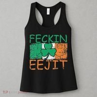 Feckin Eejit Ireland Irish Slang flag St Patricks Day Women's Tank Top thumb 3