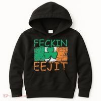 Feckin Eejit Ireland Irish Slang flag St Patricks Day Kids Hoodie thumb 0