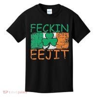 Feckin Eejit Ireland Irish Slang flag St Patricks Day Kids T-Shirt thumb 0