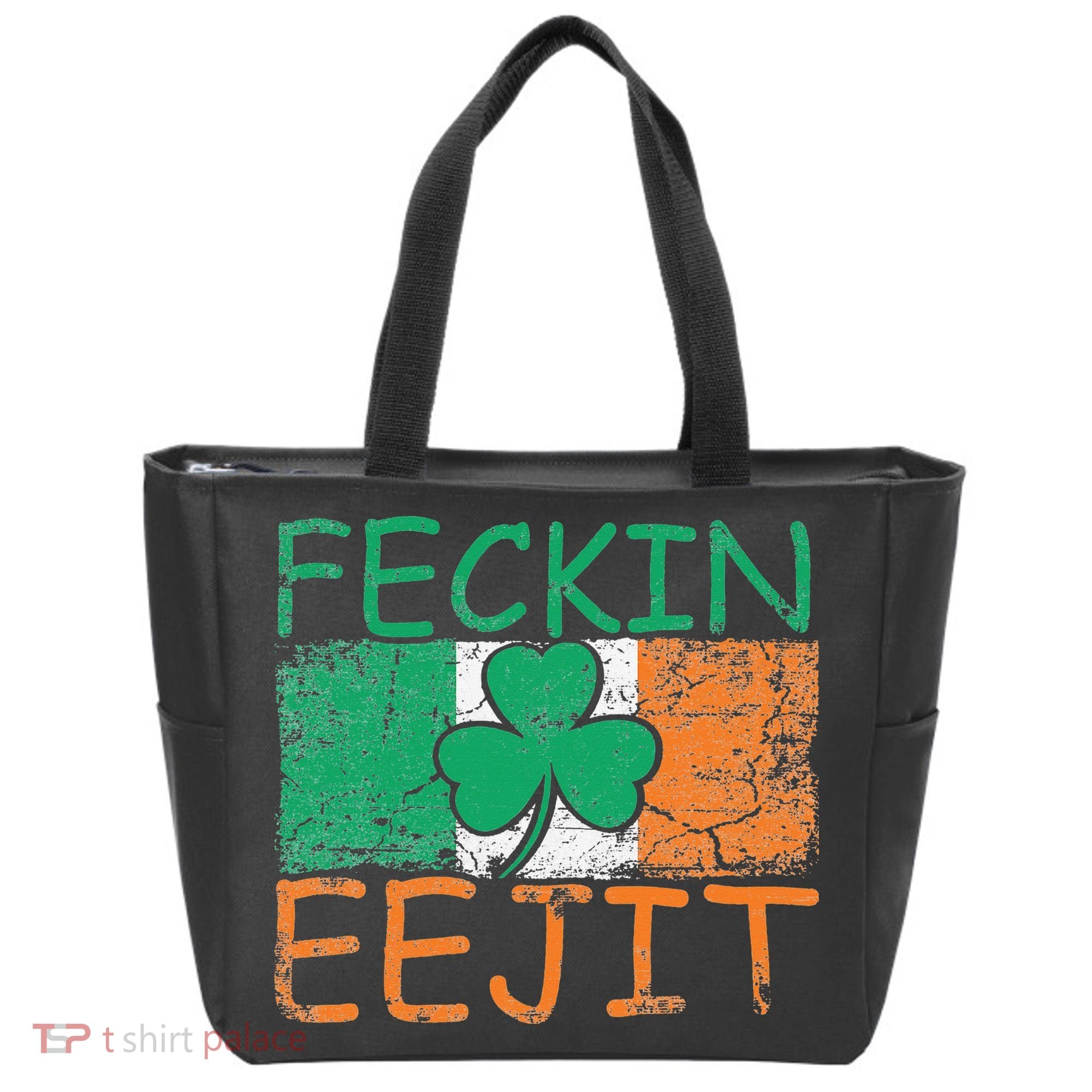 Feckin Eejit Ireland Irish Slang flag St Patricks Day Tote Bag
