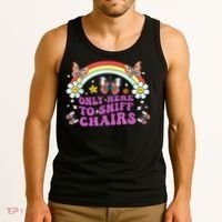 Funny Embarrassing Inappropriate Only Here To Sniff Chairs Tank Top thumb 3