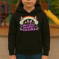 Funny Embarrassing Inappropriate Only Here To Sniff Chairs Kids Hoodie thumb 3