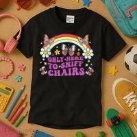 Funny Embarrassing Inappropriate Only Here To Sniff Chairs Kids T-Shirt thumb 3