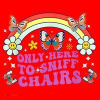 Funny Embarrassing Inappropriate Only Here To Sniff Chairs Santa Hat thumb 1