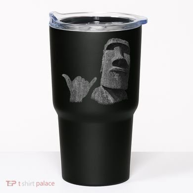 Funny Easter Island Rapa Nui Moai Statue Surfer Shaka Sign Tumbler