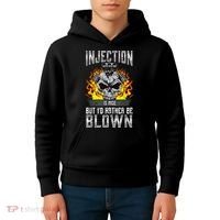 Fast Engines Injection Is Nice But I'd Rather Be Blown Gift Kids Hoodie thumb 4