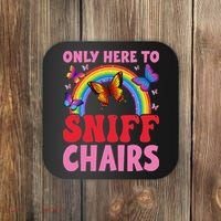 Funny Embarrassing Inappropriate Only Here To Sniff Chair Coaster thumb 0