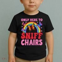 Funny Embarrassing Inappropriate Only Here To Sniff Chair Toddler T-Shirt thumb 2