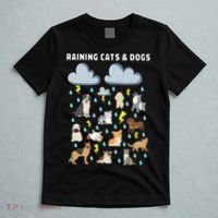Funny English Idiom Raining Cats and Dogs Puppies Kitten T-Shirt thumb 5