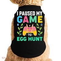 Funny Easter I Pause My Game To Egg Hunt Doggie Tank thumb 0