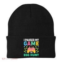 Funny Easter I Pause My Game To Egg Hunt Beanie thumb 0