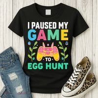 Funny Easter I Pause My Game To Egg Hunt Women's T-Shirt thumb 3