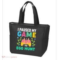 Funny Easter I Pause My Game To Egg Hunt Tote Bag thumb 3