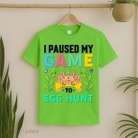Funny Easter I Pause My Game To Egg Hunt T-Shirt thumb 2