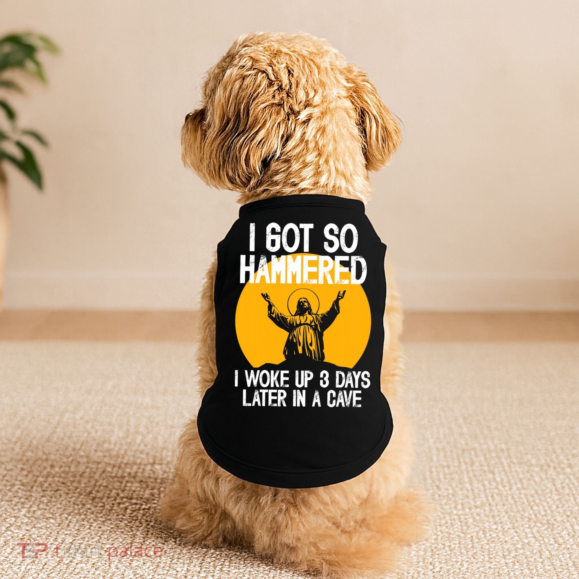 Funny Easter Jesus Got Hammered Resurrection  Doggie Tank