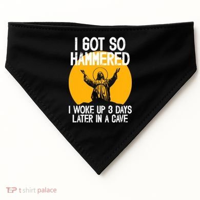 Funny Easter Jesus Got Hammered Resurrection  USA-Made Doggie Bandana