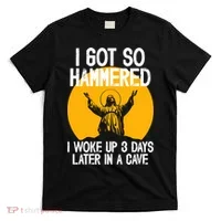 Funny Easter Jesus Got Hammered Resurrection  T-Shirt thumb 0