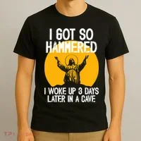 Funny Easter Jesus Got Hammered Resurrection  T-Shirt thumb 3
