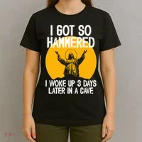 Funny Easter Jesus Got Hammered Resurrection  T-Shirt thumb 4