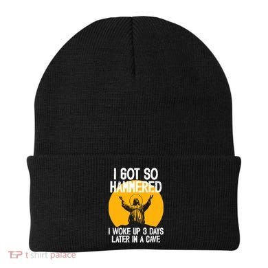 Funny Easter Jesus Got Hammered Resurrection  Beanie