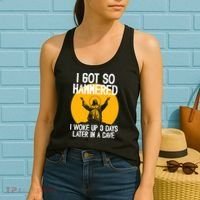 Funny Easter Jesus Got Hammered Resurrection  Women's Tank Top thumb 2