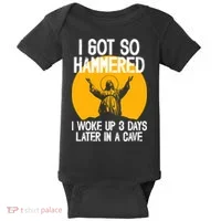Funny Easter Jesus Got Hammered Resurrection  Baby Bodysuit thumb 0