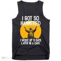 Funny Easter Jesus Got Hammered Resurrection  Tank Top thumb 0