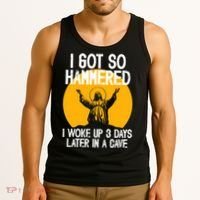Funny Easter Jesus Got Hammered Resurrection  Tank Top thumb 3