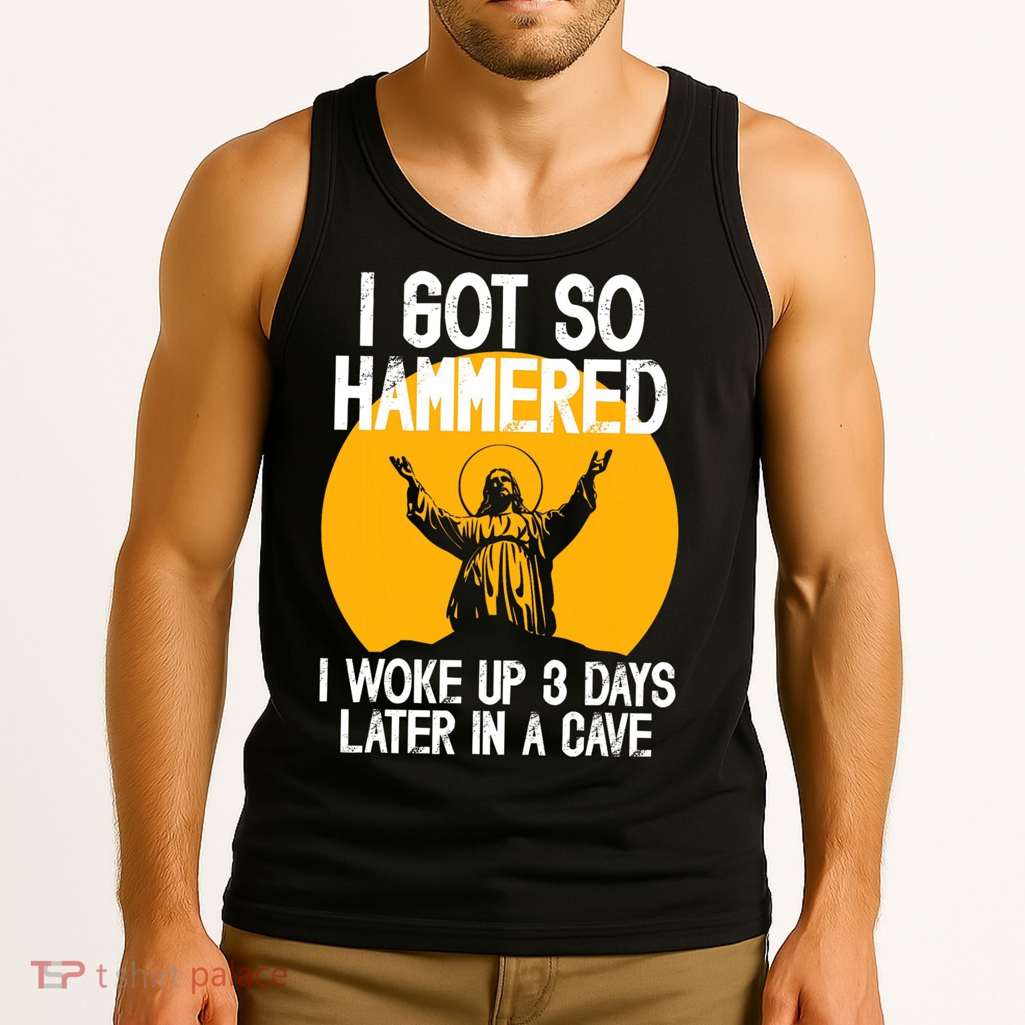 Funny Easter Jesus Got Hammered Resurrection  Tank Top