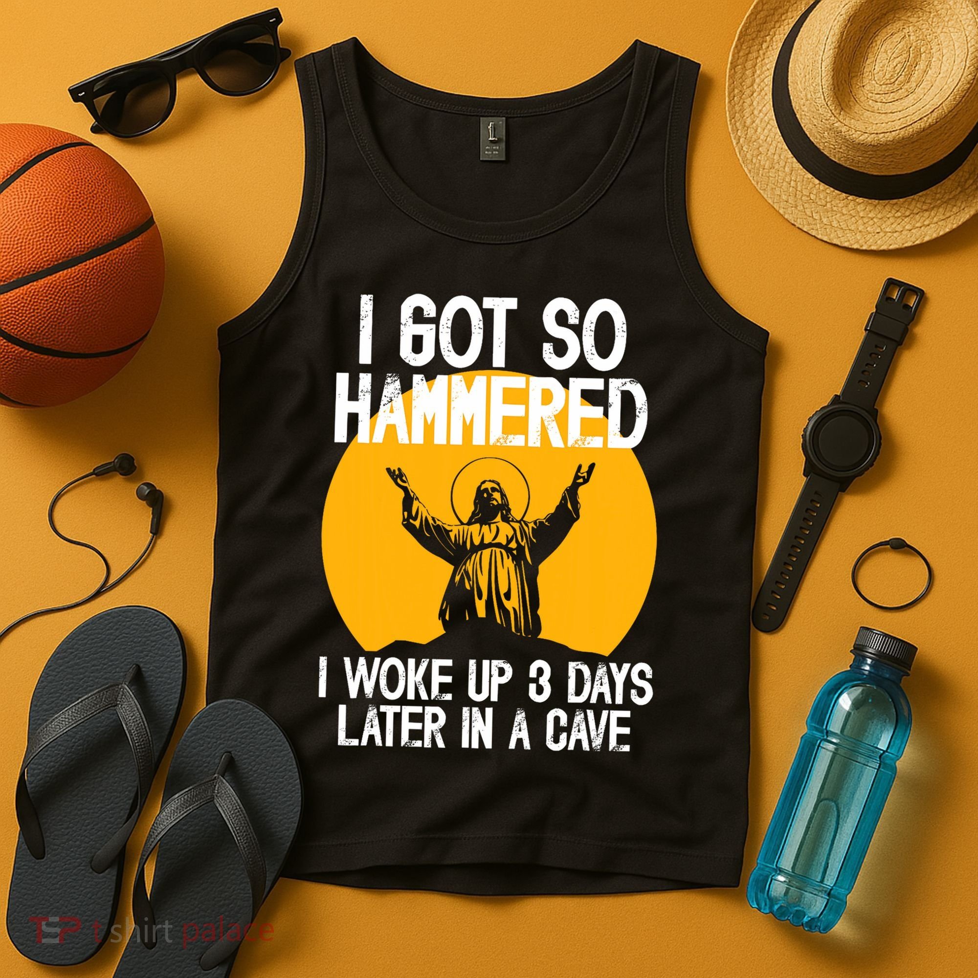 Funny Easter Jesus Got Hammered Resurrection  Tank Top