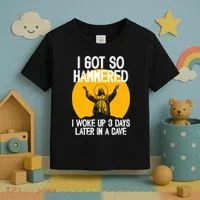 Funny Easter Jesus Got Hammered Resurrection  Toddler T-Shirt thumb 3