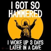 Funny Easter Jesus Got Hammered Resurrection  Visor thumb 3