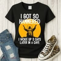 Funny Easter Jesus Got Hammered Resurrection  Women's T-Shirt thumb 3